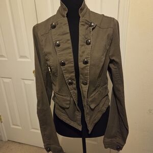 Torrid Olive Utility Jacket with Button Accents